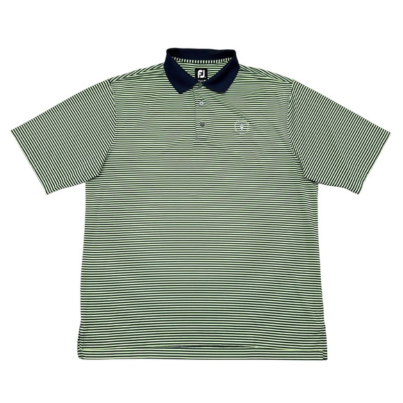 FootJoy Other - Greenwich Country Club Golf Polo Shirt Mens Size XL Green Blue Striped FootJoy
